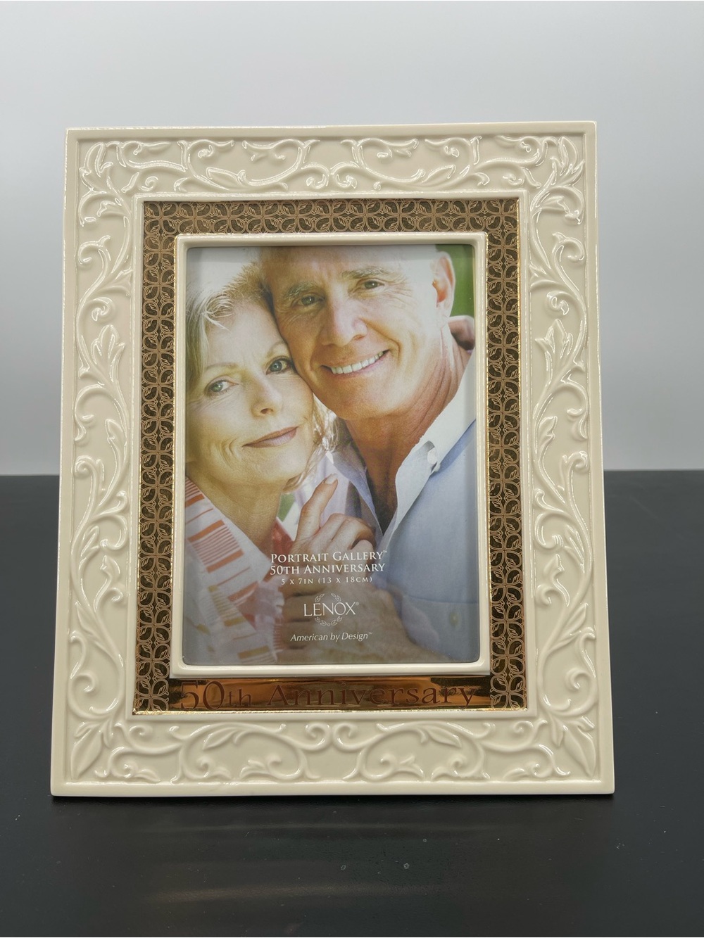 Lenox Cream Frame with Decorative Gold Inner Trim 50th Anniversary